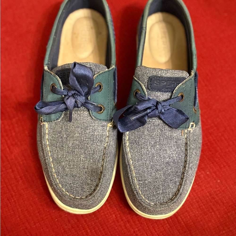 Sperry blue and sparkly Boat Shoes